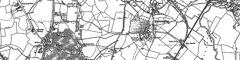 Old map of Barcombe Cross in 1897