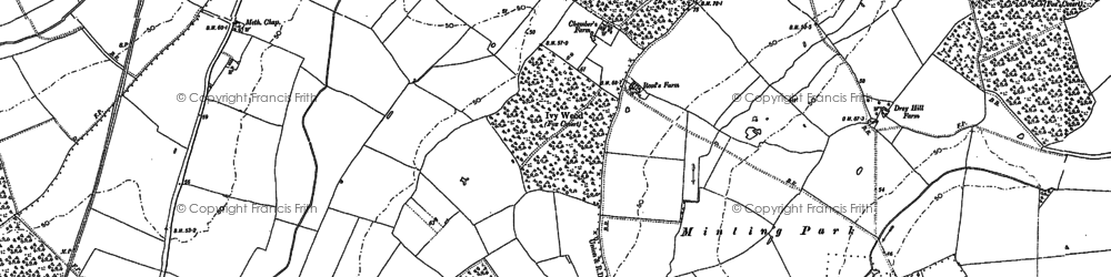 Old map of Young Wood in 1886