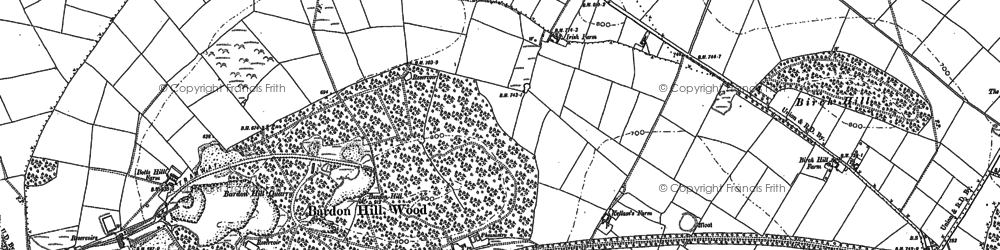 Old map of Bardon in 1881