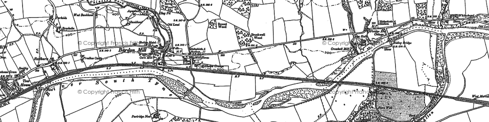 Old map of Bardon Mill in 1895