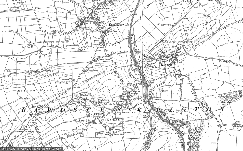 Old Map of Bardsey, 1891 - 1892 in 1891