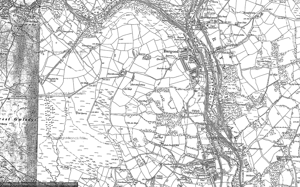 Old Map of Bargoed, 1898 - 1916 in 1898