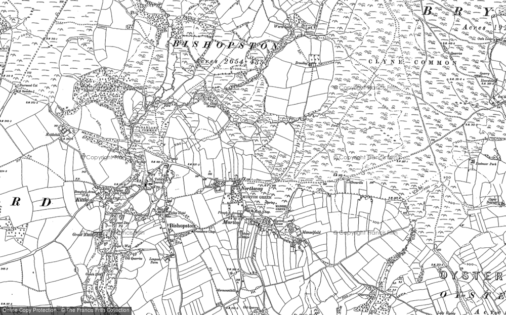 Old Map of Historic Map covering Pyle in 1896