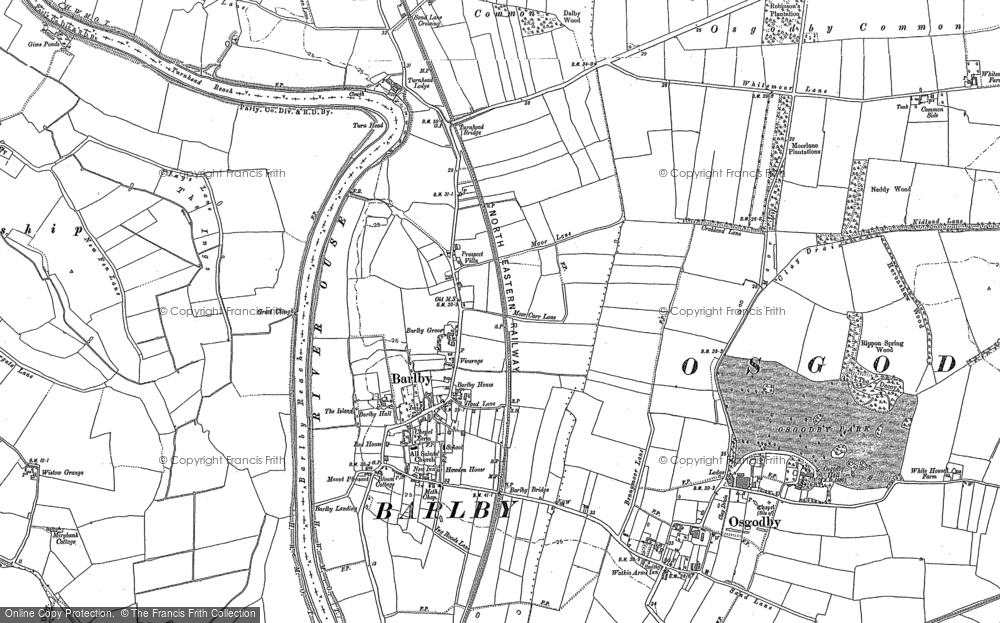Old Map of Barlby, 1890 in 1890