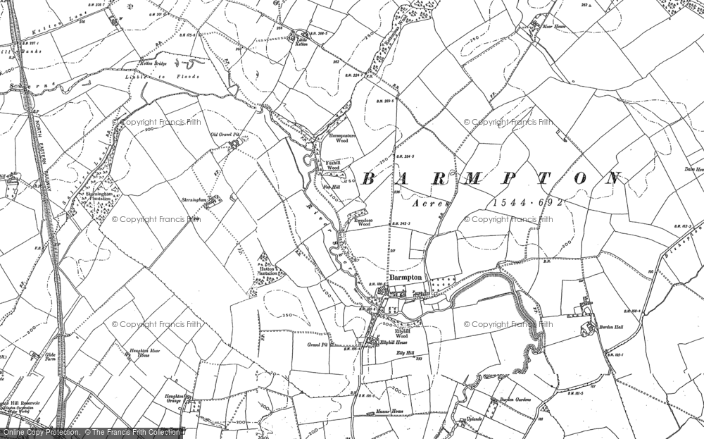 Old Map of Barmpton, 1896 - 1913 in 1896