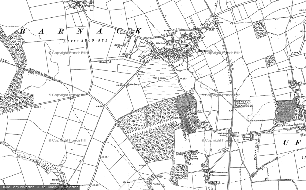 Old Map of Barnack, 1899 in 1899