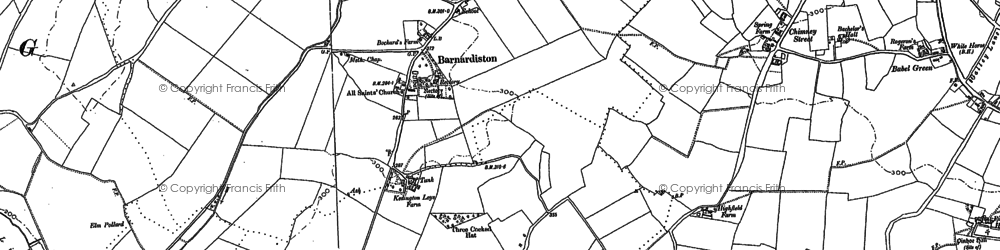 Old map of Trundley Wood in 1884