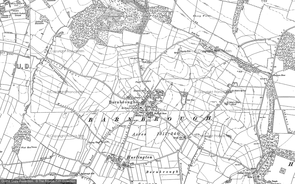 Old Map of Barnburgh, 1890 - 1891 in 1890