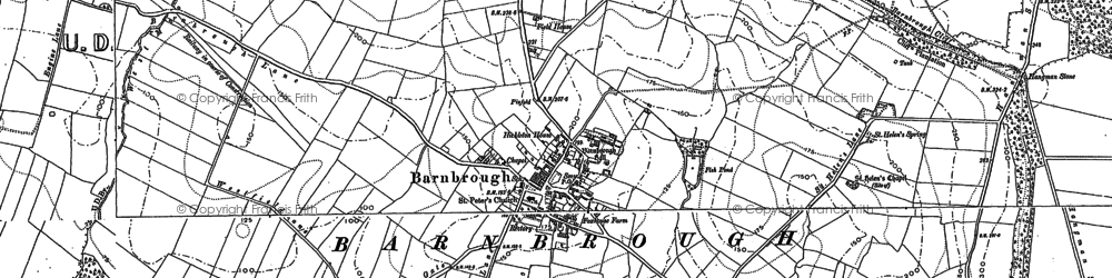 Old map of Barnburgh in 1890