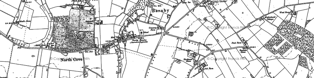 Old map of Beulah Hall in 1903