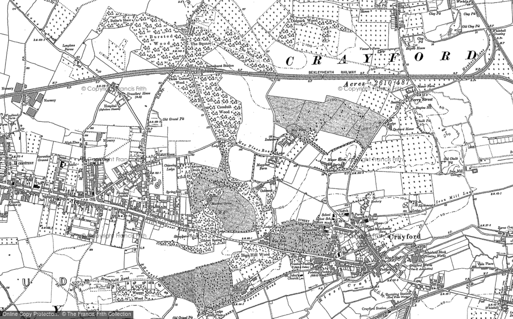 Old Map of Barnehurst, 1895 - 1907 in 1895