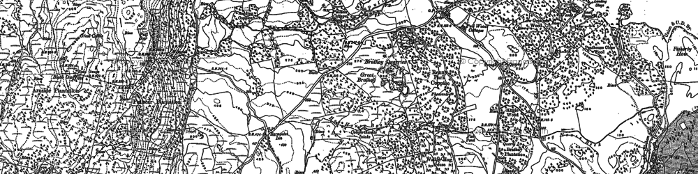 Old map of Barngates in 1912