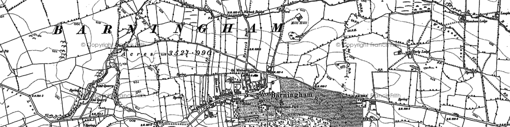 Old map of Barningham Moor in 1854