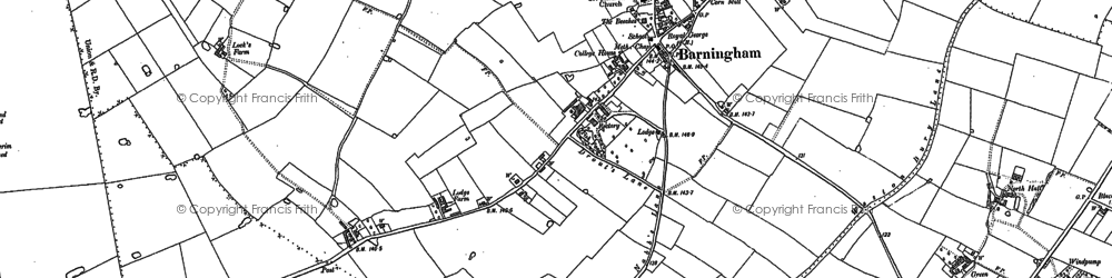 Old map of Barningham in 1882