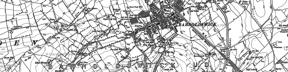 Old map of Lane End in 1892
