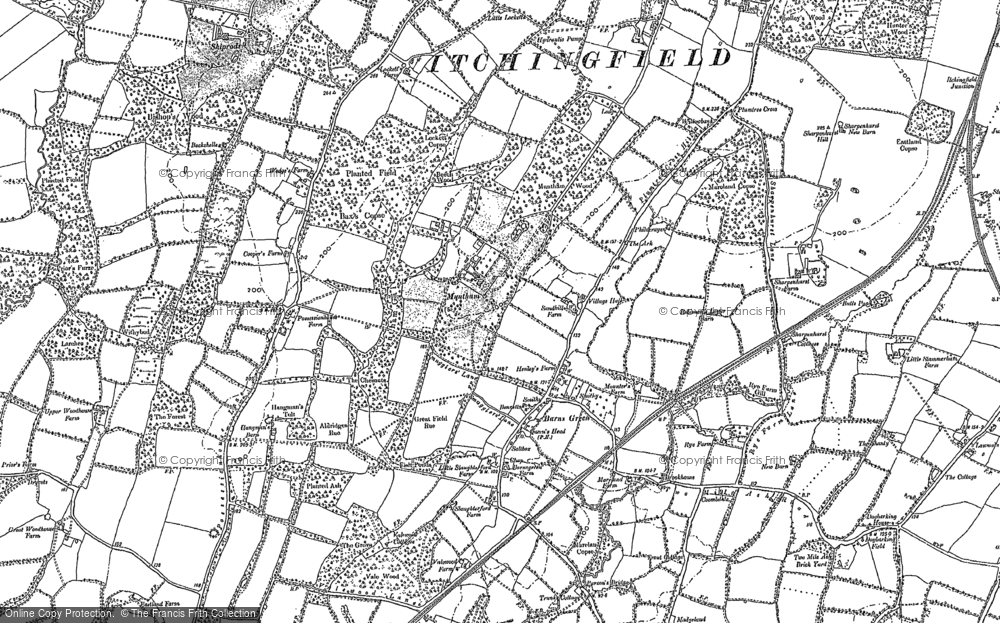 Old Map of Barns Green, 1896 in 1896