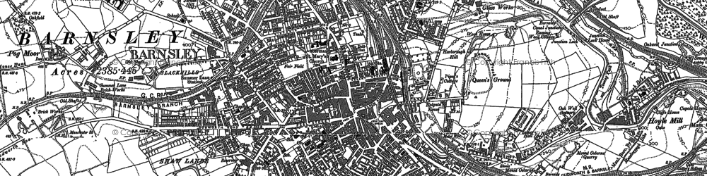 Old map of Shaw Lands in 1851