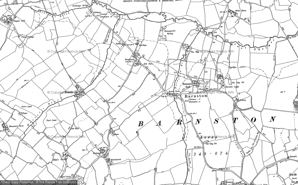 Old Map of Historic Map covering Barnston Lodge in 1895