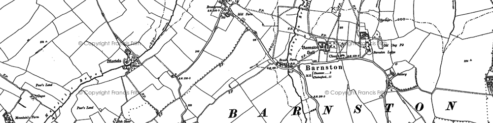 Old map of Barnston in 1895