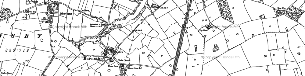 Old map of Barnston in 1898