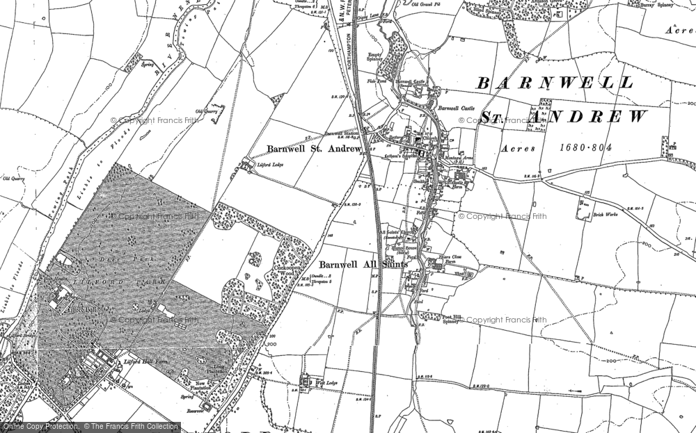 Old Map of Barnwell, 1899 in 1899