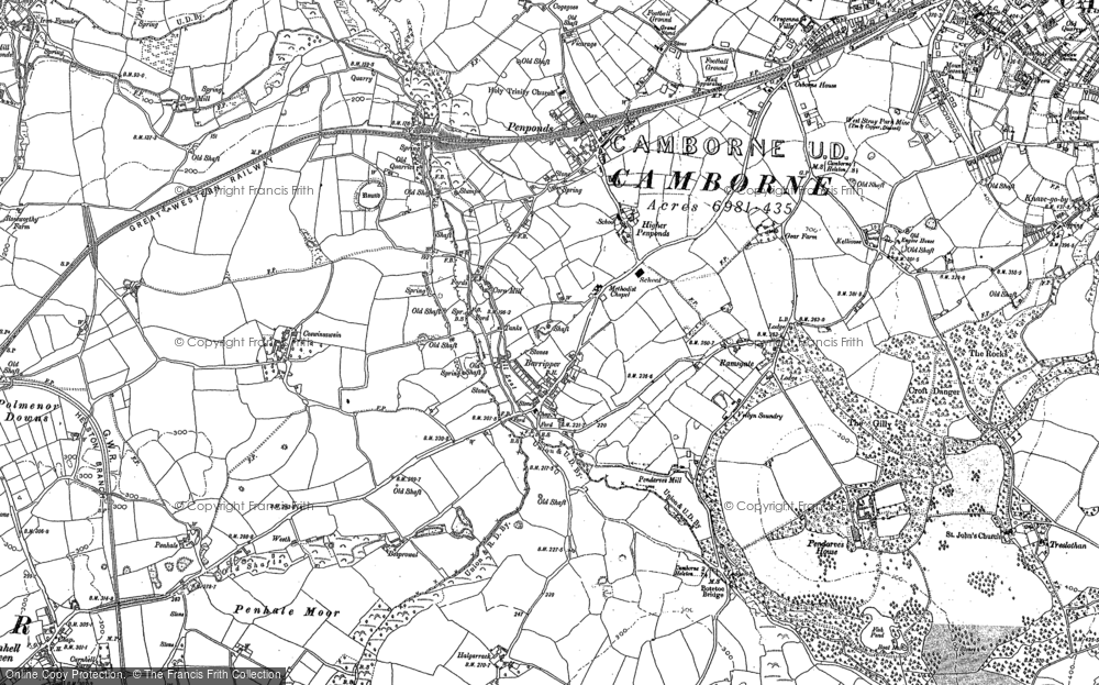 Old Map of Barripper, 1877 - 1878 in 1877