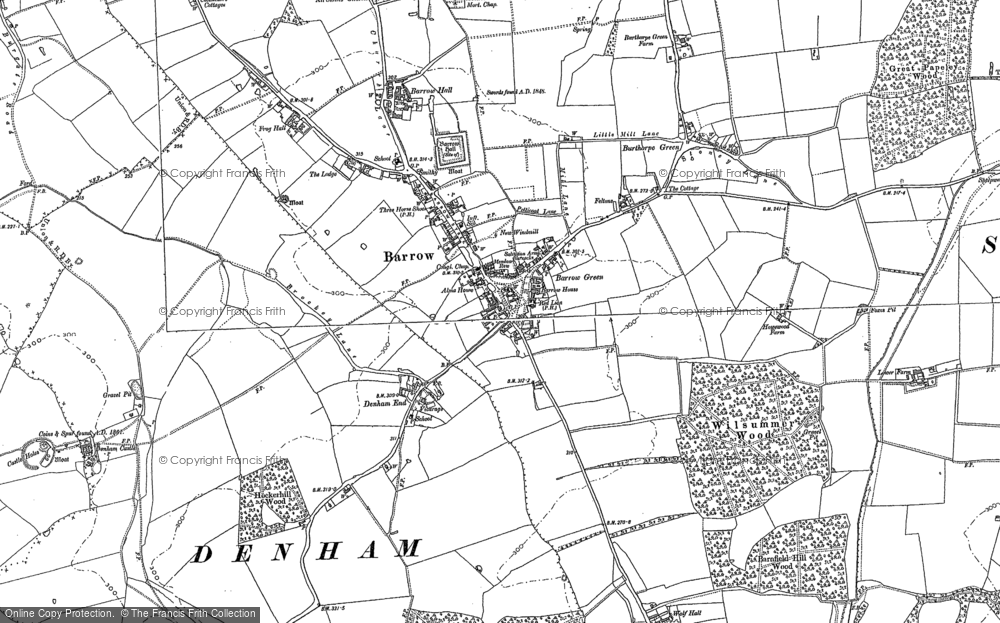 Old Map of Barrow, 1883 in 1883