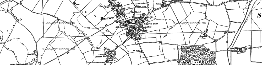 Old map of Barrow in 1883