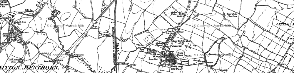 Old map of Barrow in 1892