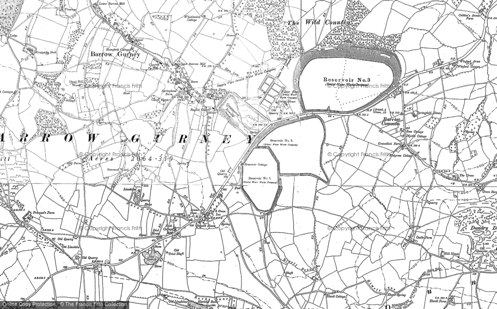 Old Map of Barrow Gurney, 1883 - 1902 in 1883
