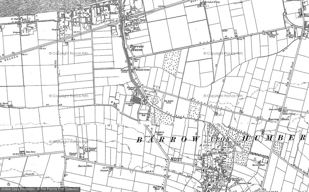 Old Map of Barrow Haven, 1886 in 1886