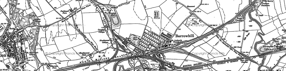 Old map of Barrow Hill in 1876