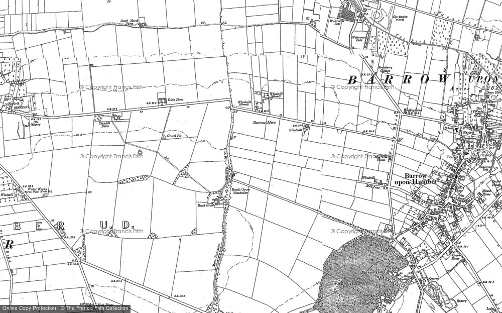 Old Map of Barrow Mere, 1886 in 1886