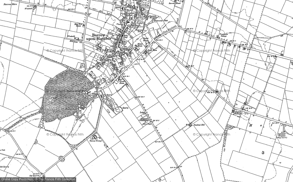 Old Map of Barrow upon Humber, 1886 in 1886