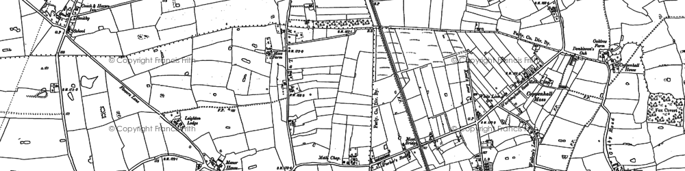 Old map of Barrows Green in 1897