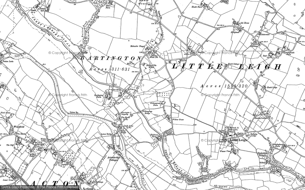 Old Map of Bartington, 1879 - 1897 in 1879