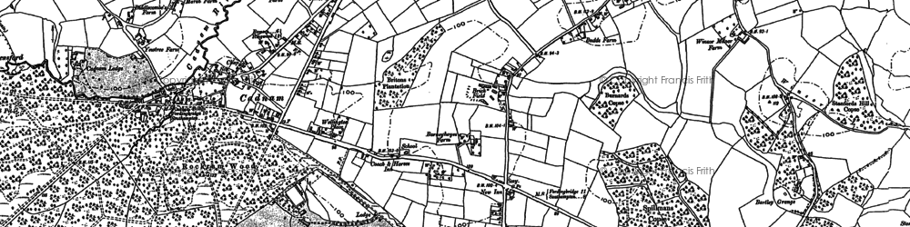 Old map of Brockishill Inclosure in 1895
