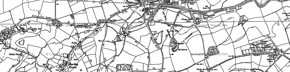 Old map of Bromwich Wood in 1882