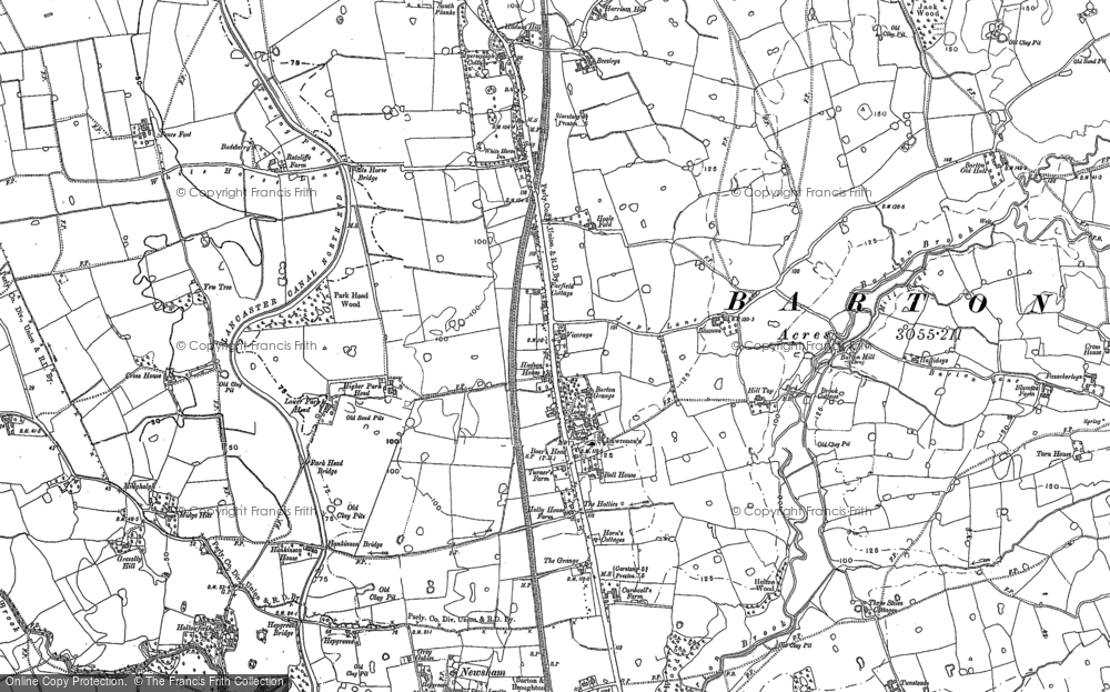 Old Map of Historic Map covering Newsham in 1892