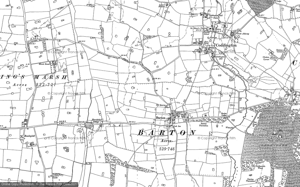 Old Map of Historic Map covering Stretton in 1897