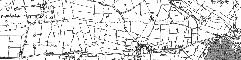 Old map of Barton in 1897