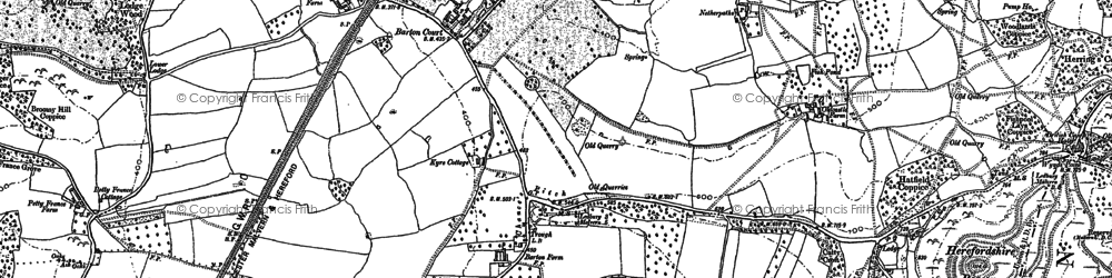 Old map of Barton Court in 1903