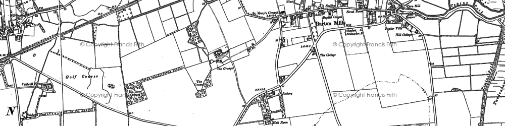 Old map of Barton Mills in 1882