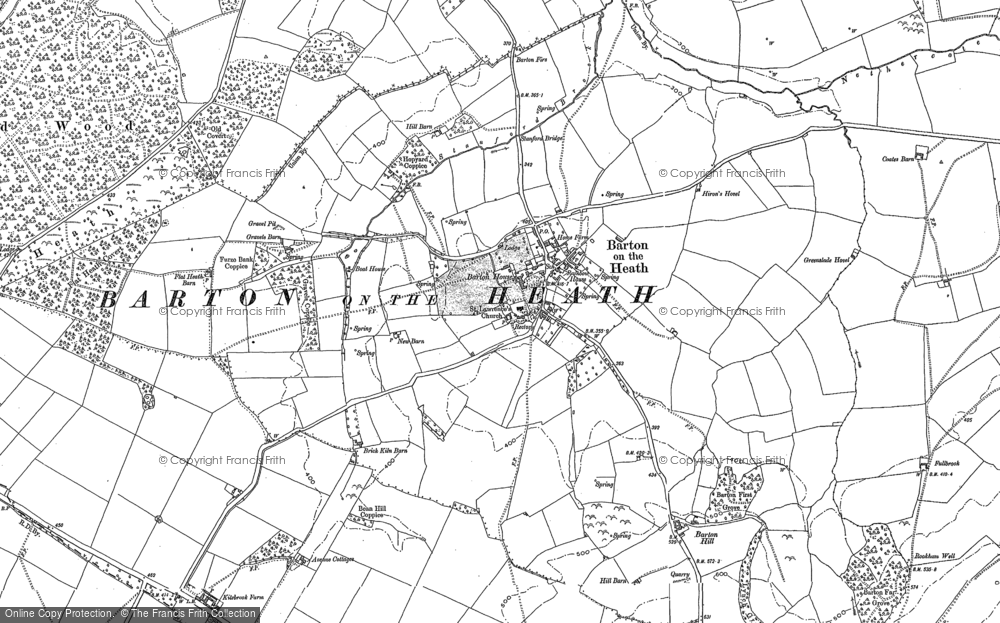 Old Map of Barton-on-the-Heath, 1898 - 1904 in 1898