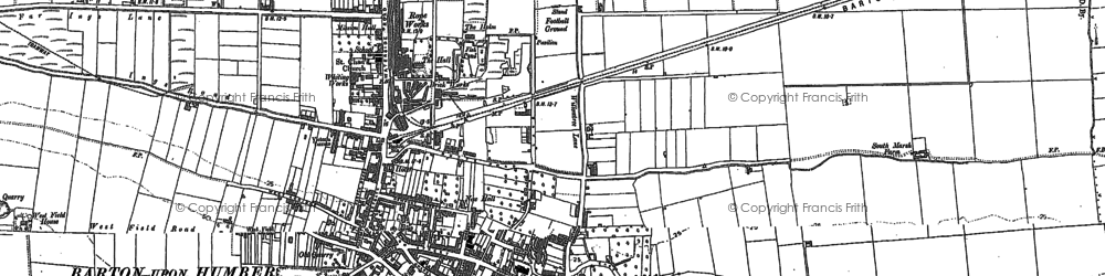 Old map of Humber Bridge in 1886