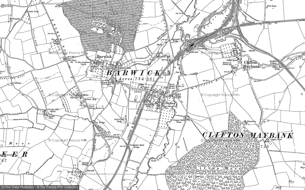 Old Map of Barwick, 1901 in 1901