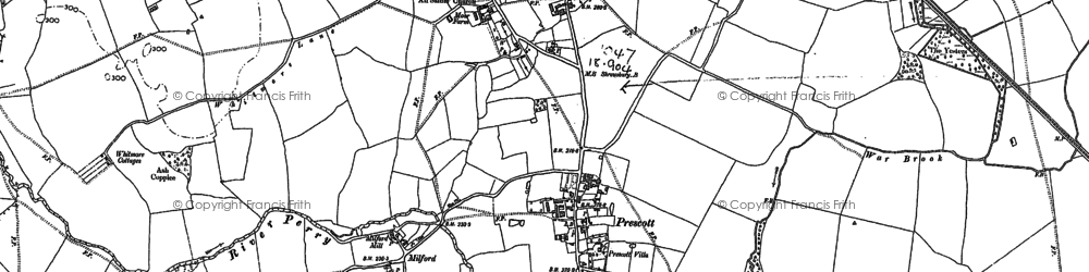 Old map of Baschurch in 1880