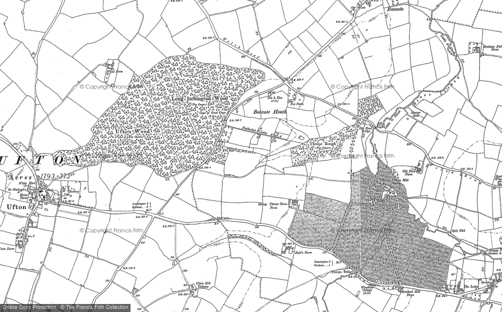Old Map of Bascote Heath, 1885 - 1886 in 1885