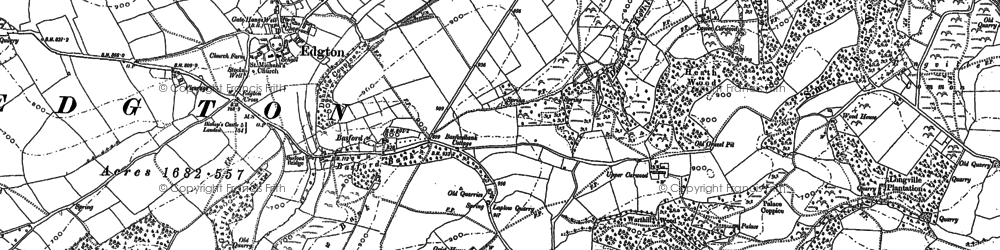 Old map of Basford in 1883
