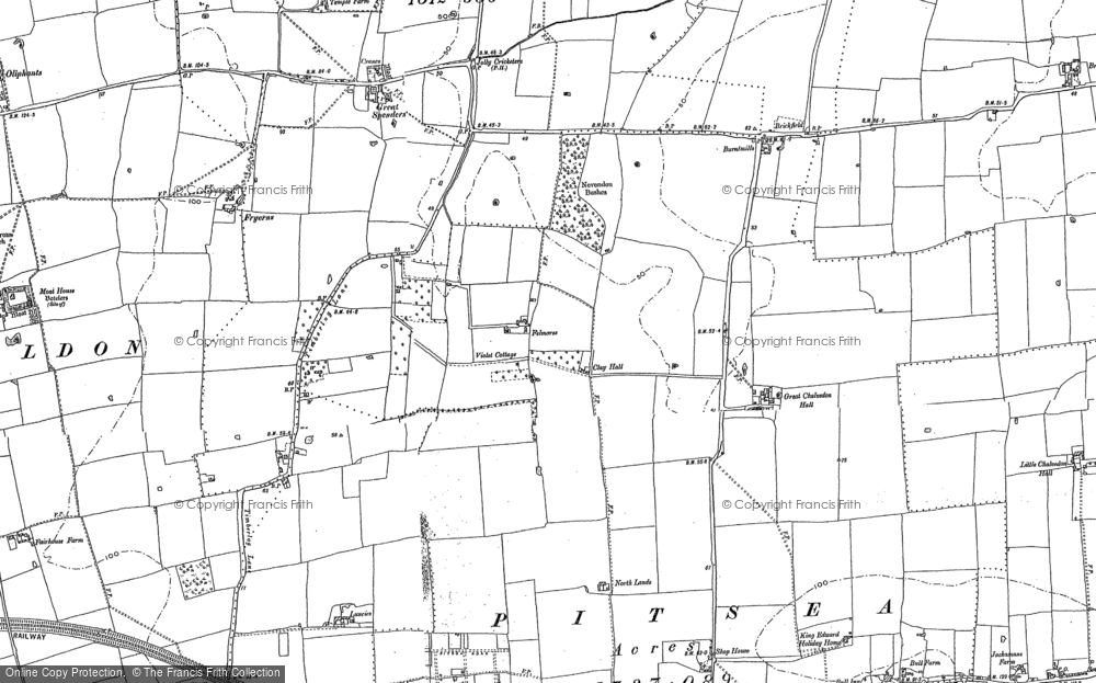 Old Map of Basildon, 1895 in 1895